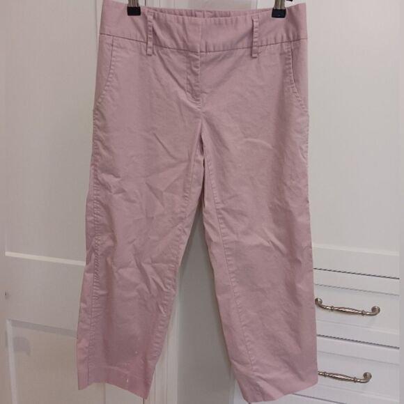 Daisy Fuentes Cotton Cropped Pants Khaki Pink - Picture 2 of 9
